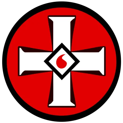 Le MIOAK (ou Mystic Insignia of a Klansman [Insigne mystique du membre du Klan]) dit &laquo; Blood drop &raquo; (la goutte de sang)